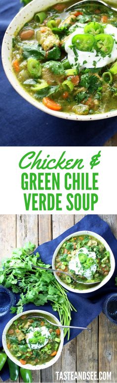 Chicken and Green Chile Verde Soup