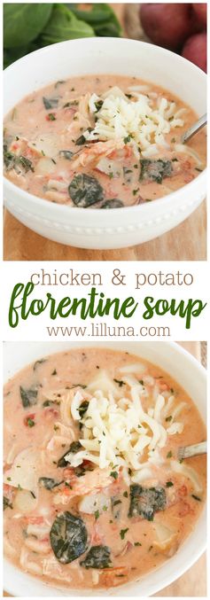 Chicken and Potato Florentine Soup