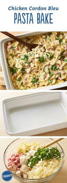 Chicken Cordon Bleu Pasta Bake