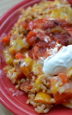 Chicken Fajita Rice Casserole