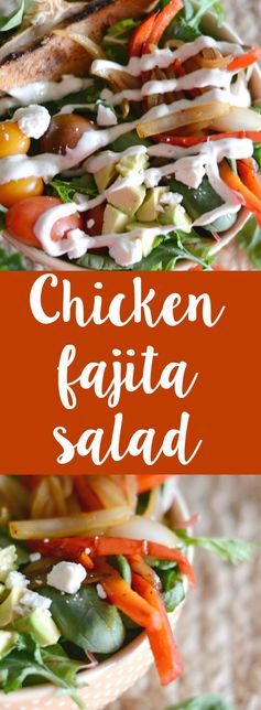 Chicken fajita salad