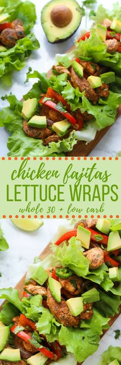 Chicken Fajitas Lettuce Wraps