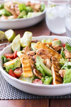 Chicken, Haloumi and Avocado Salad with Lime Dressing