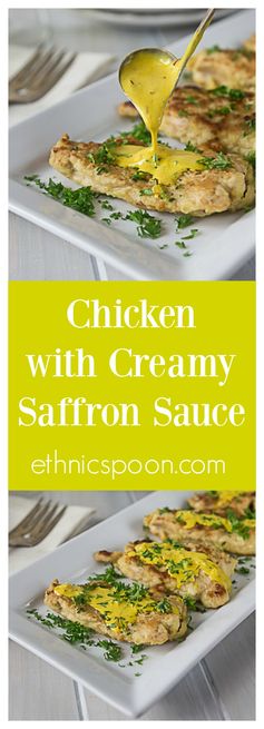 Chicken in Creamy Saffron Sauce