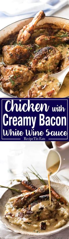 Chicken in White Wine Cream Sauce