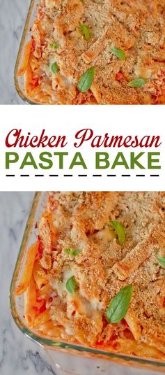 Chicken Parmesan Pasta Bake