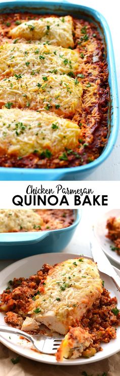 Chicken Parmesan Quinoa Bake