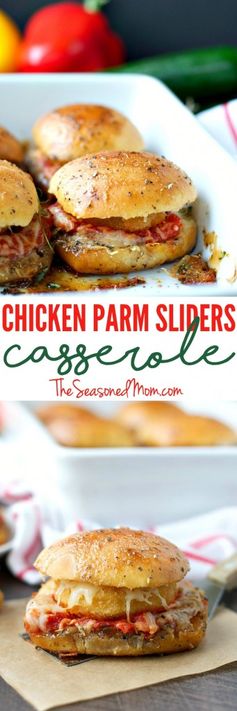 Chicken Parmesan Sliders Casserole