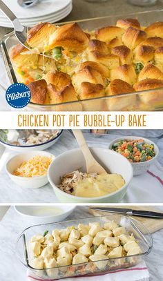 Chicken Pot Pie Bubble-Up Bake