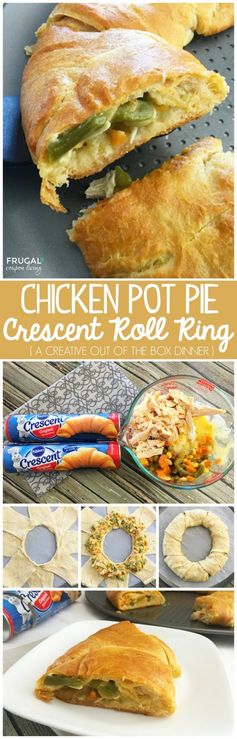 Chicken Pot Pie Crescent Roll Ring
