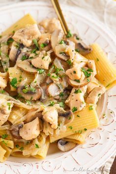 Chicken Rigatoni and Mushroom Marsala