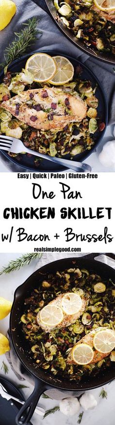 Chicken Skillet with Bacon Brussels Sprouts