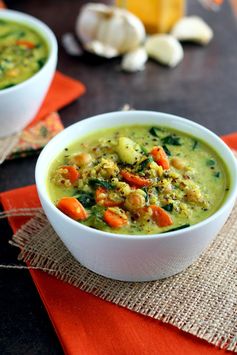 Chickpea & Vegetable Coconut Curry Soup