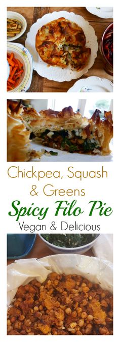 Chickpea, Butternut and Spinach Pie