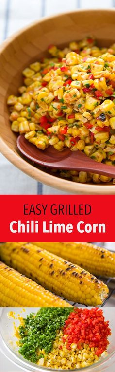 Chili Lime Grilled Corn Salad