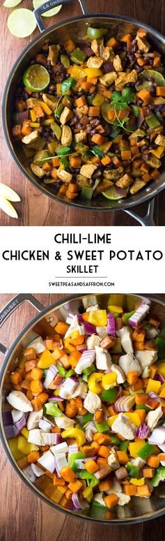 Chili Lime Sweet Potato and Chicken Skillet