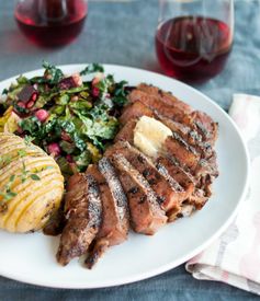 Chili-Rubbed Steak with Maple-Bourbon Butter