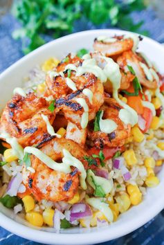 Chipotle shrimp burrito bowl