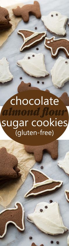 Chocolate Almond Flour Sugar Cookies (Gluten-Free