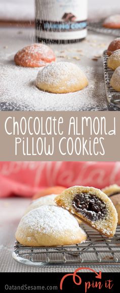 Chocolate Almond Pillow Cookies