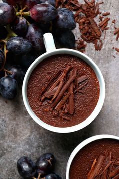 Chocolate Amaranth Pudding with Cardamom Poached Pears (gluten-free & vegan