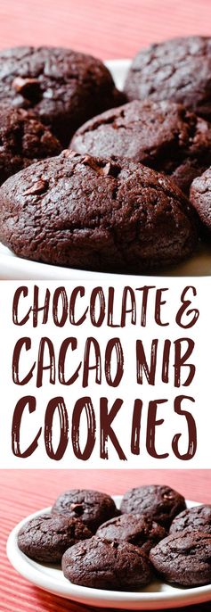 Chocolate and Cacao Nib Cookies