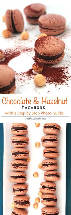 Chocolate and Hazelnut Macarons