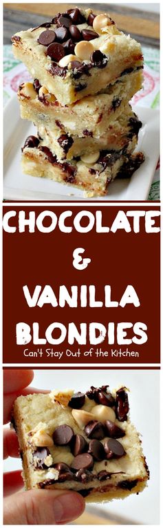 Chocolate and Vanilla Blondies