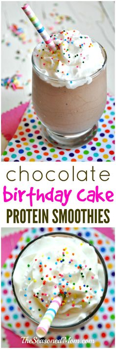 Chocolate Birthday Cake Protein Smoothie