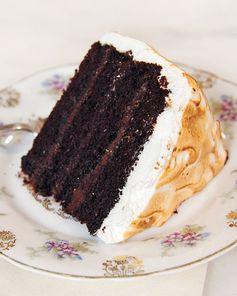 Chocolate Cake with Malted Chocolate Ganache and Toasted Marshmallow Frosting