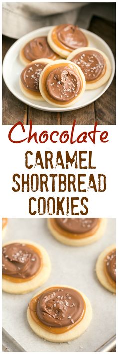 Chocolate Caramel Shortbread Cookies