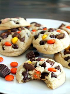 Chocolate Chip & Peanut Butter Explosion Cookies