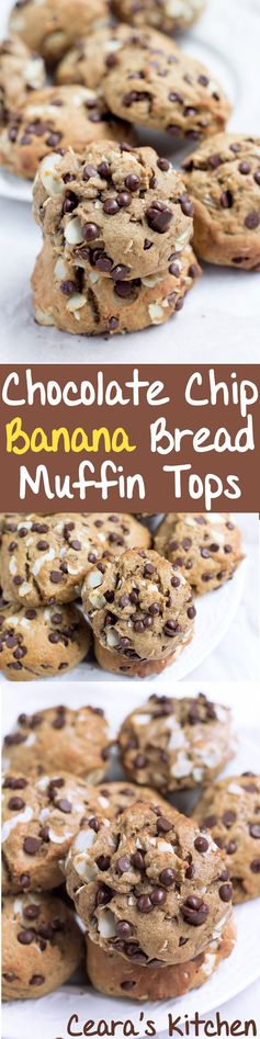 Chocolate Chip Banana Bread Muffin Tops