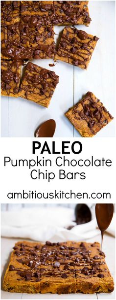 Chocolate Chip Coconut Flour Pumpkin Bars