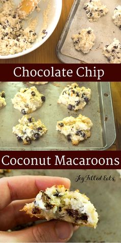 Chocolate Chip Coconut Macaroons -Dairy Free Low Carb