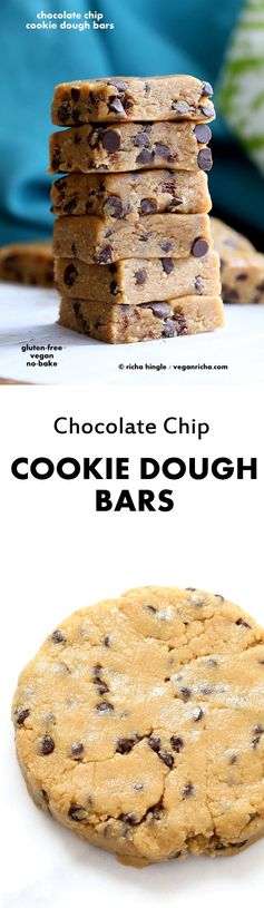 Chocolate Chip Cookie dough Bars- No Bake