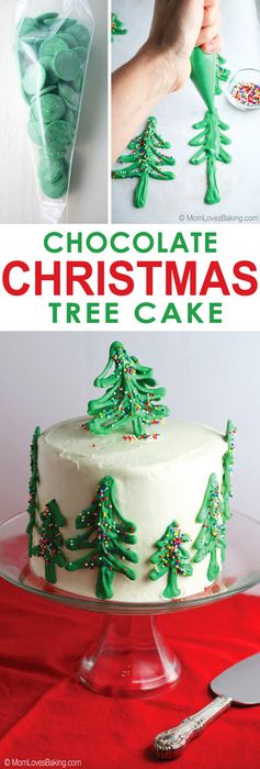 Chocolate Christmas Tree Cake