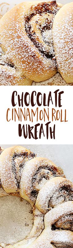 Chocolate Cinnamon Roll Wreath