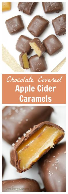 Chocolate Covered Apple Cider Caramels