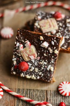 Chocolate Covered Peppermint Blondies