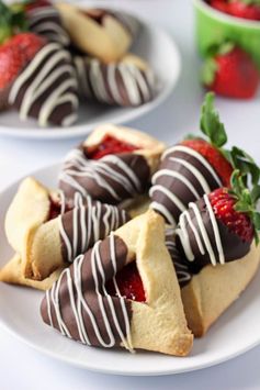 Chocolate Covered Strawberry Hamantaschen