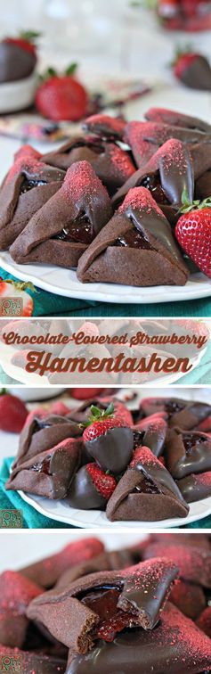 Chocolate-Covered Strawberry Hamantashen