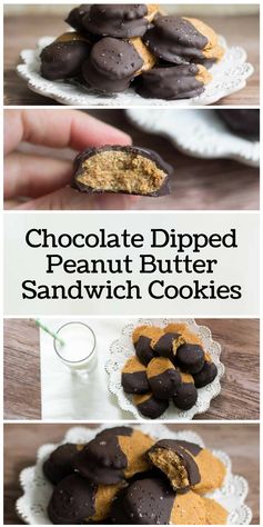 Chocolate Dipped Peanut Butter Sandwich Cookies