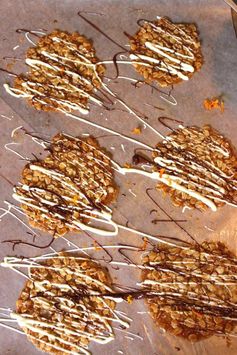 Chocolate Drizzled Orange Oatmeal Lace Cookies