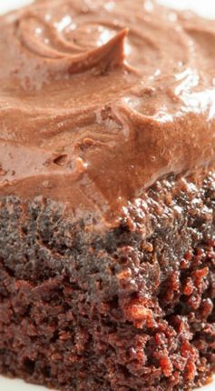 Chocolate Dump-it Cake with Chocolate Cream Cheese Frosting