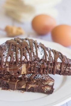 Chocolate French Toast with Peanut Butter