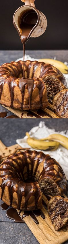 Chocolate Glazed Banana Bundt Cake