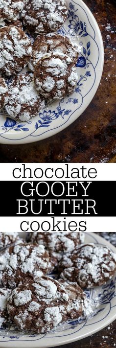 Chocolate Gooey Butter Cake Cookies