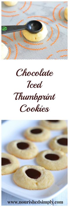 Chocolate Iced Thumbprint Cookies