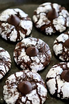 Chocolate Kiss Crinkle Cookies